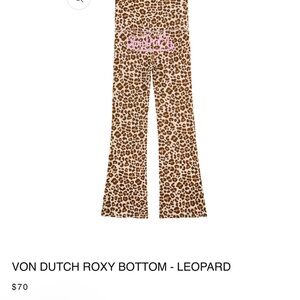 NWT Von Dutch Roxy Cheetah Pant